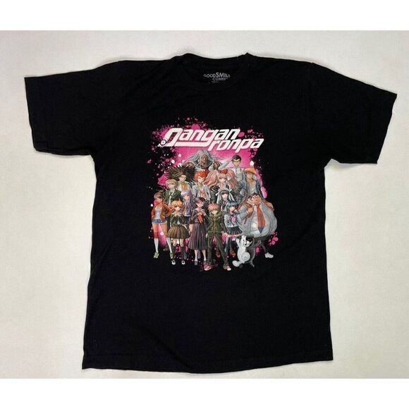 DanganRonpa Graphic T-shirt Women Medium Black Characters Anime Video Game - Picture 1 of 5